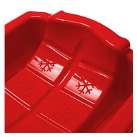 Plastic bobsleigh with brakes Baby Mix KAROL red