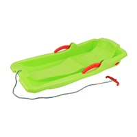 Plastic bobsleigh with brakes Baby Mix KAROL green