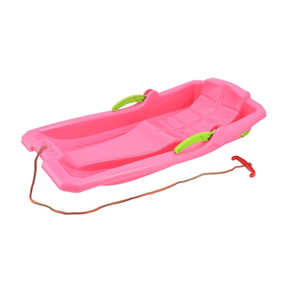 Plastic bobsleigh with brakes Baby Mix KAROL pink