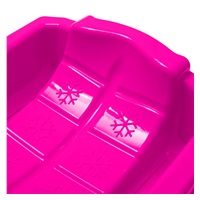 Plastic bobsleigh with brakes Baby Mix KAROL pink