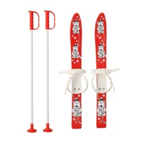 Kids skis with bindings and poles Baby Mix 70 cm red