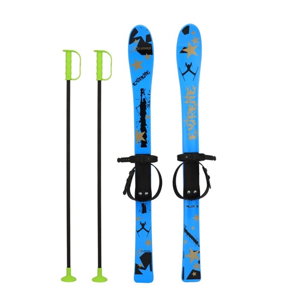 Kids skis with bindings and poles Baby Mix 90 cm blue