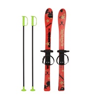 Children's skis with bindings and poles Baby Mix 90 cm red