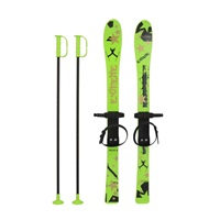 Kids skis with bindings and poles Baby Mix 90 cm green