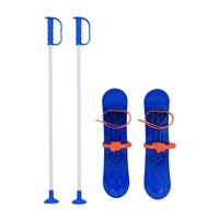 Kids skis with bindings and poles Baby Mix BIG FOOT 42 cm blue