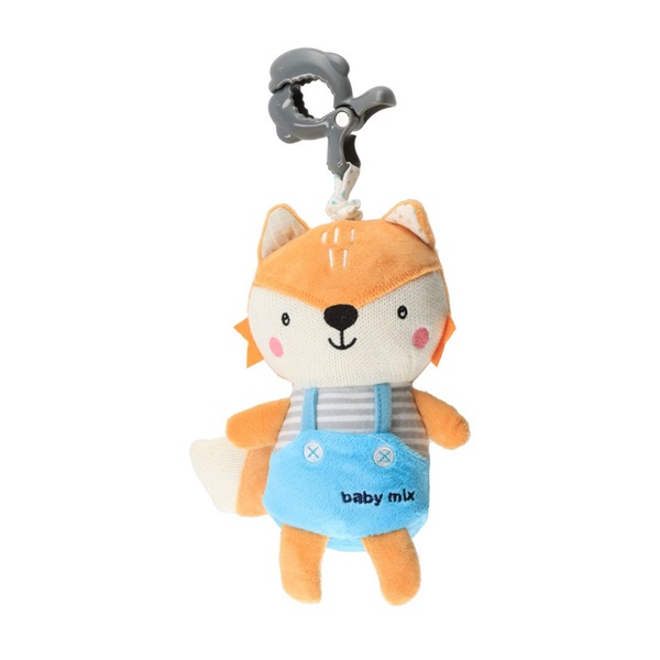 Baby Mix Fox plush toy with toy machine and clip