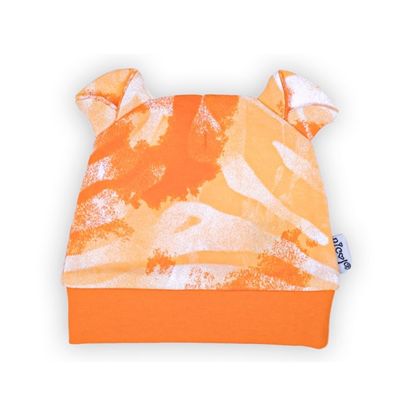 Baby cotton cap Nicol Tomi orange, size 56 (0-3m)