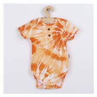 Baby Cotton Short Sleeve Body Nicol Tomi Orange, size 56 (0-3m)