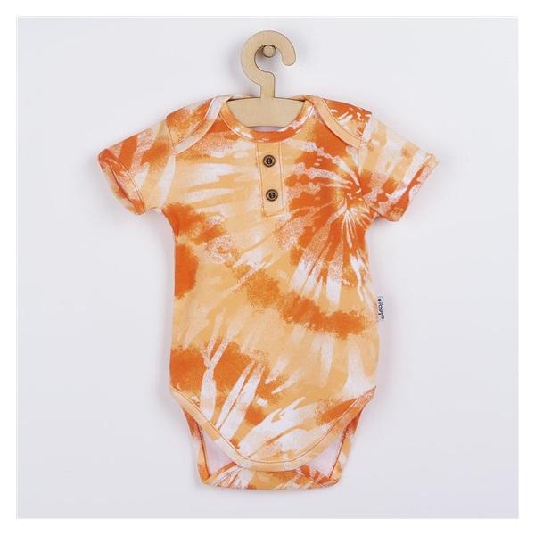 Baby Cotton Short Sleeve Body Nicol Tomi Orange, size 56 (0-3m)