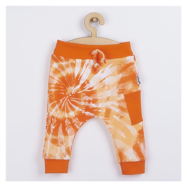 Baby cotton sweatpants Nicol Tomi orange, size 56 (0-3m)