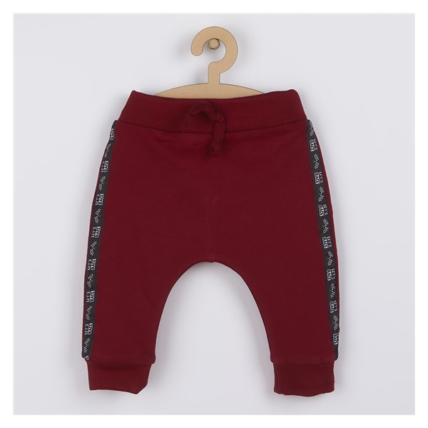 Baby sweatpants Nicol Races burgundy, size 56 (0-3m)