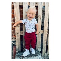 Baby sweatpants Nicol Races burgundy, size 56 (0-3m)