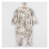 New Baby Lovely Brown Cotton Infant Jumpsuit with Side Closure, size 68 (4-6m)