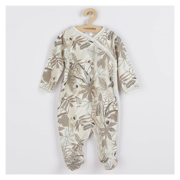 New Baby Lovely Brown Cotton Infant Jumpsuit with Side Closure, size 68 (4-6m)