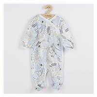 New Baby Lovely Blue Cotton Infant Jumpsuit with Side Closure, size 50