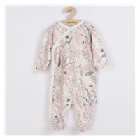 New Baby Lovely Pink Cotton Infant Jumpsuit with Side Closure, size 74 (6-9m)