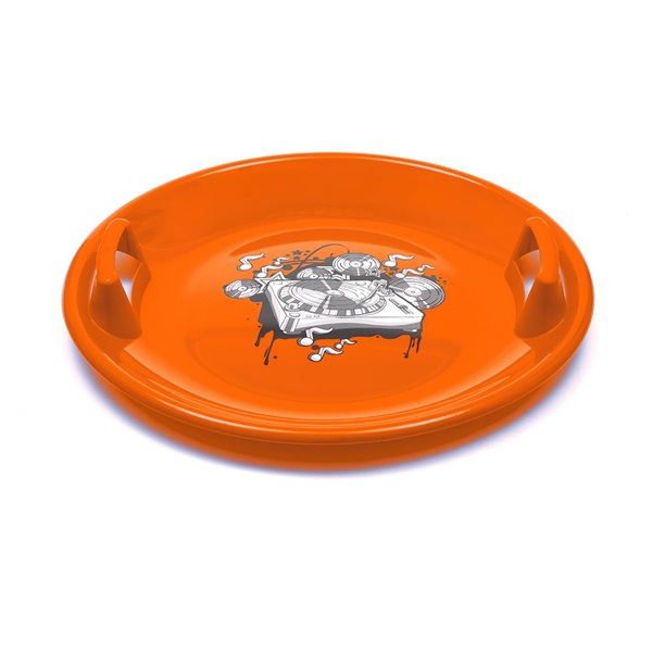Sledding plate Baby Mix 60 cm MUSIC orange