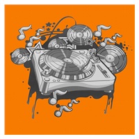 Sledding plate Baby Mix 60 cm MUSIC orange