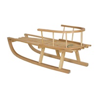 Children‘s all-wood sled with backrest and string BAYO 90 cm