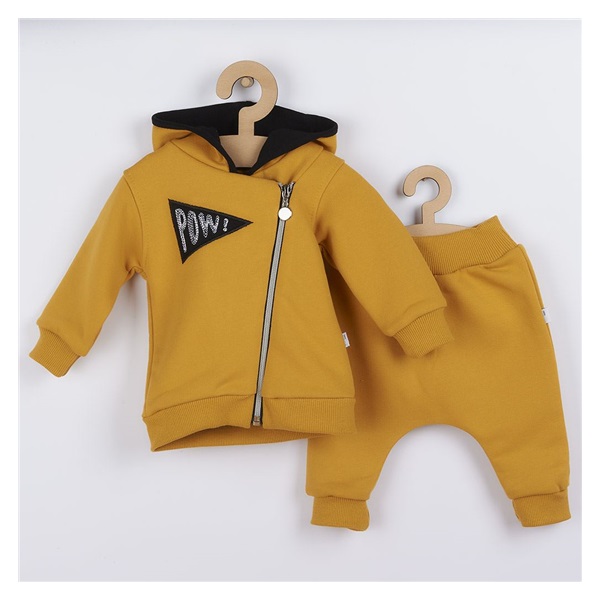 Baby sweatpants and sweatshirt Koala Pow mustard, size 62 (3-6m)