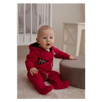 Infant jumpsuit Koala Pow burgundy, size 68 (4-6m)