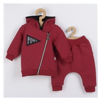 Baby sweatpants and sweatshirt Koala Pow burgundy, size 74 (6-9m)