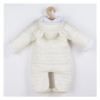 New Baby Pumi cream Winter Infant Jumpsuit with Hood and Ears, size 62 (3-6m)