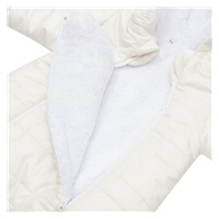 New Baby Pumi cream Winter Infant Jumpsuit with Hood and Ears, size 62 (3-6m)
