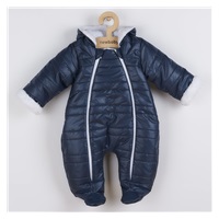 New Baby Pumi blue Winter Infant Jumpsuit with Hood and Ears, size 62 (3-6m)