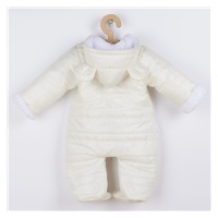 New Baby Pumi cream Winter Infant Jumpsuit with Hood and Ears, size 68 (4-6m)