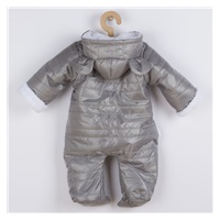 New Baby Pumi grey Winter Infant Jumpsuit with Hood and Ears, size 68 (4-6m)