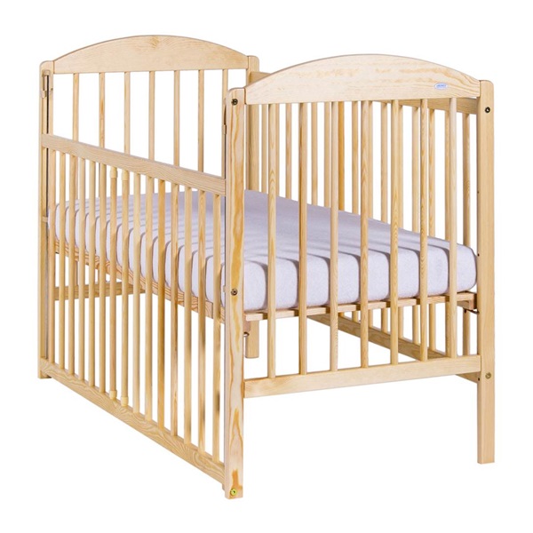 Drewex LULAYA cot with pull-down sidewall natural