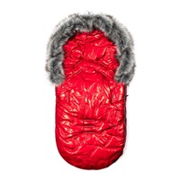 New Baby Luxury Fuzzy with fur coat red