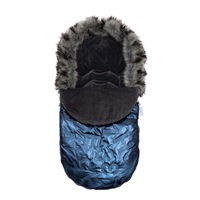 New Baby luxury fur coat with fur blue