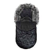 New Baby Luxury Fuzzy with Fur Coat Black