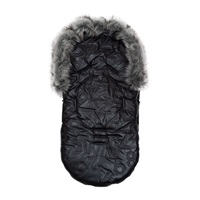 New Baby Luxury Fuzzy with Fur Coat Black