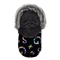 Luxury New Baby Climber Fuzzy with fur coat black