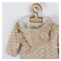 Baby jumpsuit in Minky Nicol Bubbles beige, size 62 (3-6m)