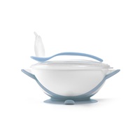 Baby bowl with suction cup and spoon Baby Ono white-blue