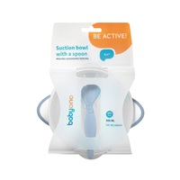 Baby bowl with suction cup and spoon Baby Ono white-blue