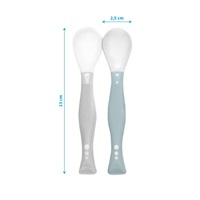 Baby Ono flexible spoon 2pcs grey, blue