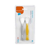 Baby Ono flexible spoon 2pcs grey, yellow