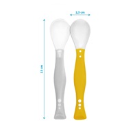 Baby Ono flexible spoon 2pcs grey, yellow