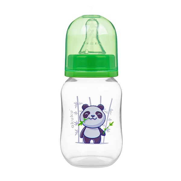 Akuku 125 ml panda bottle green