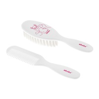 Brush and comb Akuku Lama white