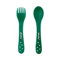 Spoon and fork in Akuku green case