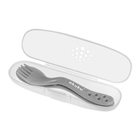 Spoon and fork in case Akuku grey