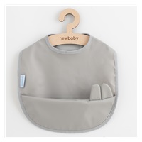 Washable bib New Baby 34x45 cm grey