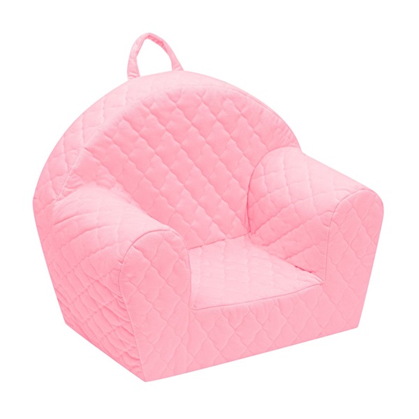 Baby chair made of Velvet New Baby Puffs pink