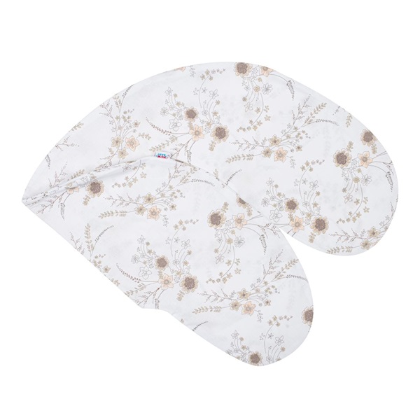 Nursing Pillow Cover New Baby Flowers White